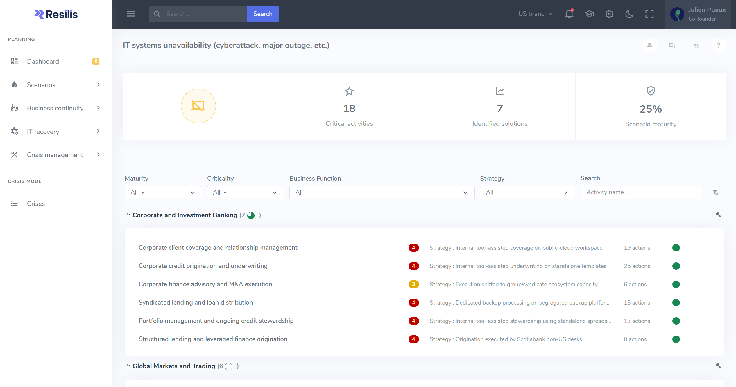 Resilis platform preview