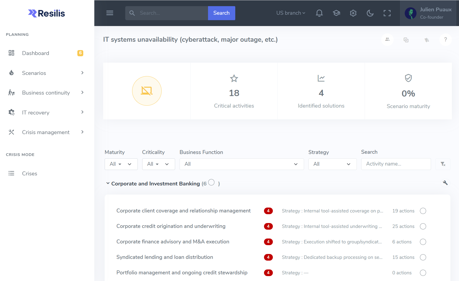 Resilis platform preview